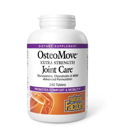 Natural Factors, OsteoMove Joint Care, Extra Strength Support for Joint and Bone Health, Non-GMO, 240 tablets (120 servings) 240 Count (Pack of 1)