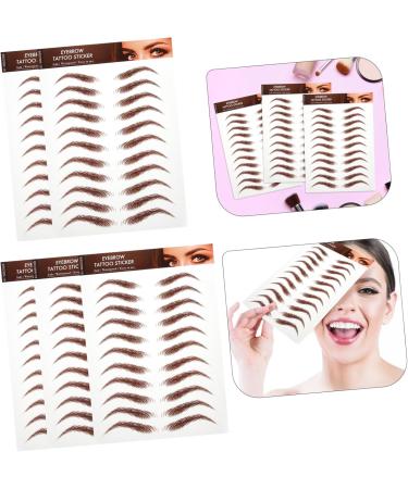 WOONEKY 5 Sheets Eyebrow Stickers Simulation Eyebrow Authentic Eyebrow Fake Eyebrows Eyebrow Waterproof - Buy Online on GoSupps.com