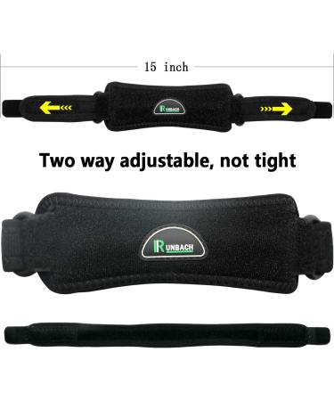 RUNBACH Patella Knee Braces 2 Pack - Knee Pain Relief & Stabilizer Support for Sports - Black - Buy Online on GoSupps.com