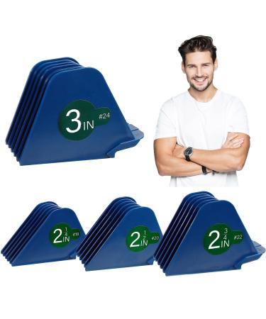 Premium XL Clipper Guards Strong & Sturdy 3 " 2.75" 2.5 " 2.25" (#24 22 20 18) Extra long large guide comb set Suitable for most choice Full Size Haschneider (4PCs Blue Mega Set)