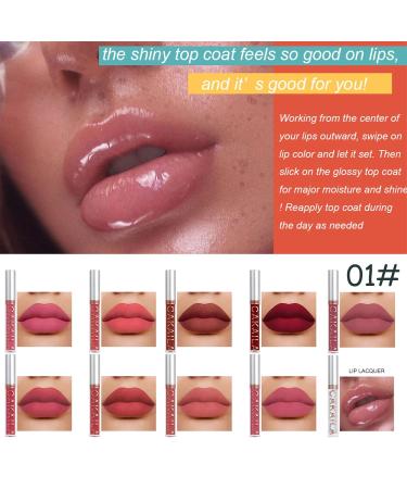 Buy 10 Colors Nude Matte Lip Gloss Set - Waterproof Non-Stick Liquid Lipstick for All-Day Wear - Buy Online on GoSupps.com