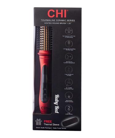 CHI Amplitude Ceramic Heated Round Brush - Ruby Red | Salon-Quality Styling Tool - Buy Online on GoSupps.com