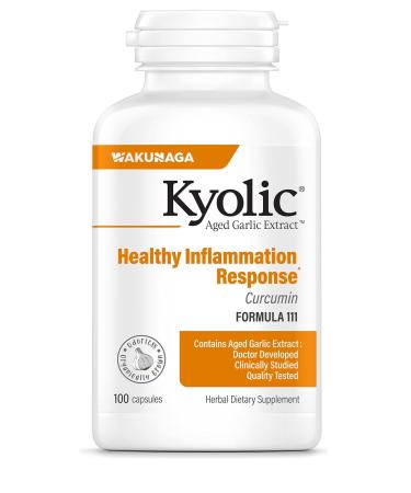 Kyolic Aged Garlic Extract Formula 111 Healthy Inflammation Response* Curcumin 100 Capsules 100 Count (Pack of 1)