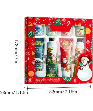 Hand Cream + Lip Balm Hand Cream Gift Set 8 Mini Travel Size Hand Lotions for Dry and Chapped Hands Moisturizing - Buy Online on GoSupps.com