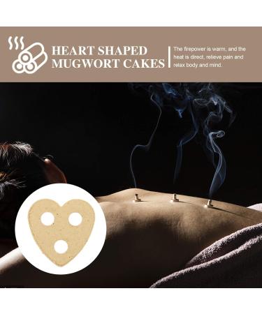 HEALLILY 10Pcs Heart Shaped Moxibustion Sticks - Natural Chinese Beifu Moxa | Optimal Healing & Wellness (3x 2.8cm) - Buy Online on GoSupps.com