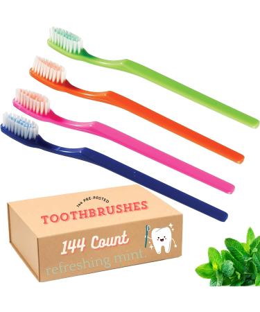 ELEMENT MintBurst with Xylitol Prepasted Individually Wrapped Toothbrush (Box of 144 Toothbrushes)