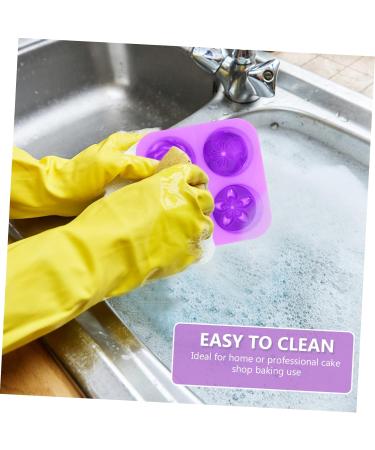 MAGICLULU 2 Pcs Handmade Soap Mold Cake Pan Purple Silica Gel Cute 3X16.6X16.6CMx2pcs - Buy Online on GoSupps.com