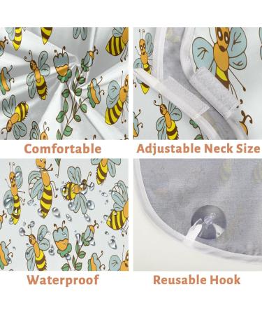 Beard Bib Apron for Men | Non-Stick Waterproof Hair Catcher & Grooming Cape with Cute Bee Design - Buy Online on GoSupps.com