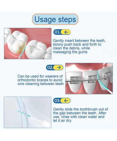 Soft Silicone Interdental Brush - Lumcov Double-Sided Toothbrush for Narrow Teeth | 60 Pieces Size S - Eco-Friendly & Adaptive Cleaning - Buy Online on GoSupps.com
