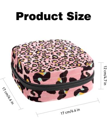 Pink Leopard Print Menstrual Cup & Pad Storage Bag - Portable Feminine Care Pouch (Color 7) - Buy Online on GoSupps.com