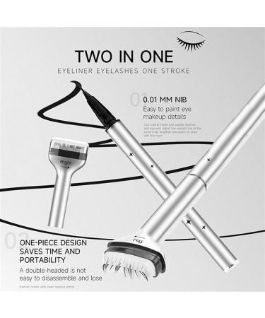 Lower Lash Stamp - Waterproof Eyelash Stamp Kit 2-in-1 Waterproof Sweatproof Eyeliner Quick Eye Makeup Tool Liquid Eye Liner Stamp Eyeliner Pencil for Bottom Lashes(Mix set) - Buy Online on GoSupps.com