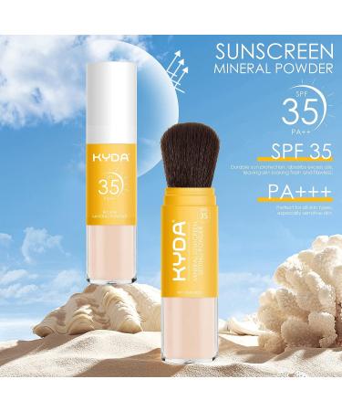 Ownest Beauty KYDA Mineral Sunscreen Setting Powder SPF 35 - Translucent Mineral Brush Powder for Oil Control & Natural Matte Finish - Lightweight & Breathable Formula for All Skin Types - Buy Online on GoSupps.com