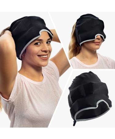 Magic Gel Large Migraine Cap | Stay Chilled When a Migraine Strikes | Keep Your Head Cool with Our Double Function Mask & Hat | Ice Beanie Headache Relief Products Large 1.0