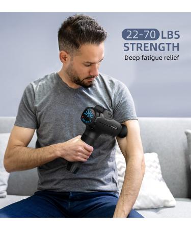 Deep Tissue Percussion Massage Gun for Athletes - Recovery & Pain Relief - Upgraded Silence Handheld Electric Massager (Black) - Buy Online on GoSupps.com