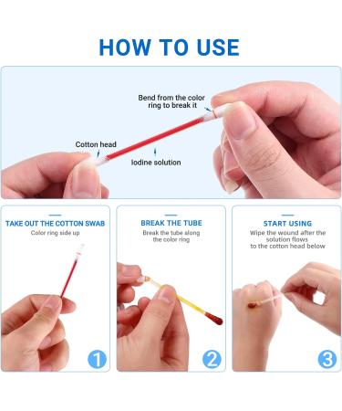 SUPVOX 50pcs Disposable Cotton Swab for Skin Disinfection - Iodophor Swab for Hospital & Home Use - Buy Online on GoSupps.com