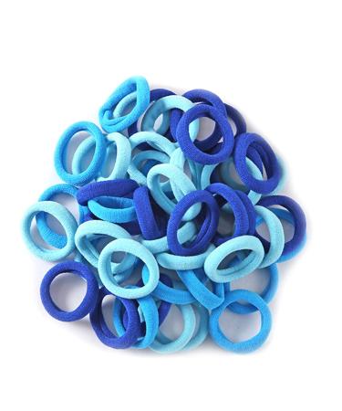Rpanle 100 Pieces Elastic Hair Ties Hair Elastic Bands Ponytail Holders 2.5 mm Hair Bands Hair Bobbles for Girls (Blue)