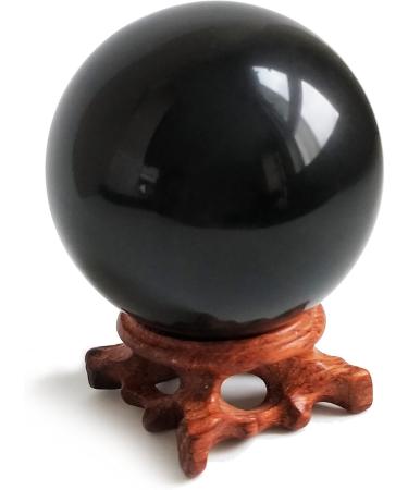 Mina Heal 80mm Black Obsidian Crystal Balls for Feng Shui Meditation Crystal Healing & Home Decoration - Buy Online on GoSupps.com