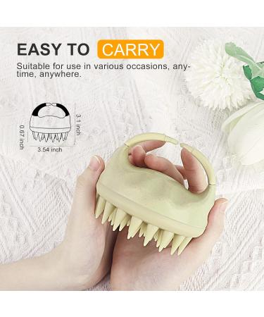 Aimike Scalp Massage Brush - Wheat Straw Silicone Hair Growth Massager Reduces Dandruff Wet & Dry Use - Yellow Goose Leg - Buy Online on GoSupps.com
