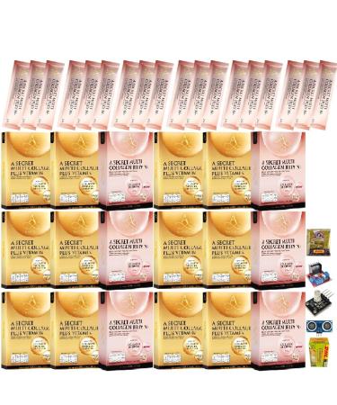 Japan Innovative Nourish Smooth Soft Skin Set 12+6 A Secret Multi Collagen & Collagen Jelly N+ 10 Sachets/Box (250g) Set By Beautygoodshop Get Free For You Beauty Gifts