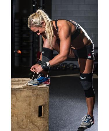 Bear KompleX Compression LITE Neoprene Knee Sleeves - Support for Workouts & Running | Sold in Pairs - Crossfit, Weightlifting, Wrestling, Squats & Gym | 4mm Thick | Black, Small (10-1) | Men & Women Options - Buy Online on GoSupps.com