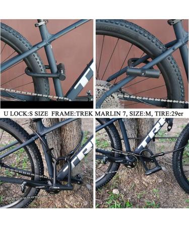 Thinvik Bike U-Lock 12mm x 1.2m Steel Cable 18mm Shackle, Anti-Theft Tool Mounting Bracket, for Road & Mountain Electric Bikes - Black - Buy Online on GoSupps.com