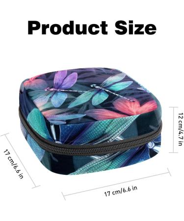Anna Cowper Dragonflies Design Sanitary Napkin Storage Bag - Multi-Colored Portable Period Pouch for Women and Teen Girls - Buy Online on GoSupps.com