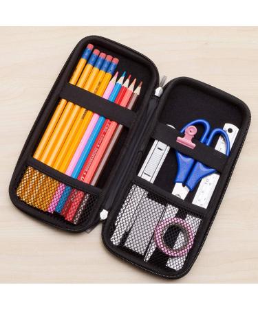 iDream365 Upgraded Hard Pencil Case Box for Audlts Durable Pen Carrying Case with Zipper-Black - Buy Online on GoSupps.com