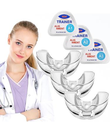 Mouth Guard for Teeth Grinding Upgraded Moldable Teeth Guard for Teeth Grinding at Night Sport Athletic - Pack of 3