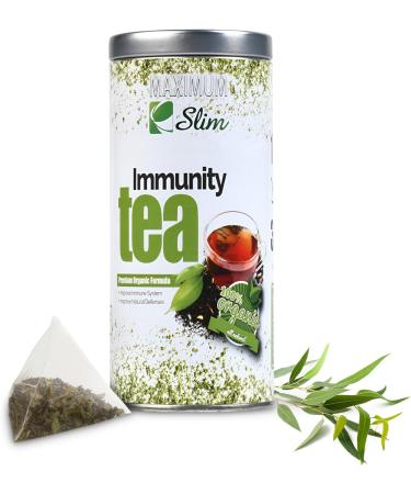 Maximum Slim Immunity Tea - Elderberry Eucalyptus Ginger - Buy Online on GoSupps.com