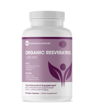 Pure Micronutrients Organic Resveratrol Supplement 1200mg - 90 capsules