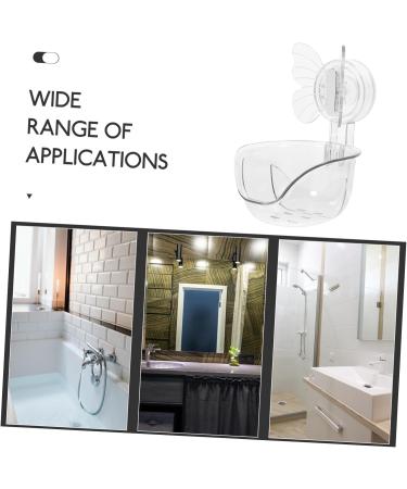 FRCOLOR Transparent Bathroom Storage Rack & Makeup Sponge Holder - Travel Makeup Organizer (14.5x11.4x10cm) - International Shipping Available - Buy Online on GoSupps.com