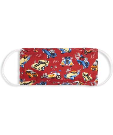 Hatley Unisex Kinder Double Layer Face Mask | Hot Rods Design | Comfortable Ear Elastic | Ideal for Kids - Buy Online on GoSupps.com
