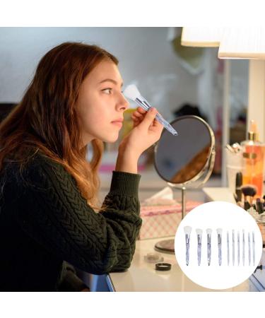 Buy HEALLILY 10pcs Rainbow Makeup Brush Set with Crystal Handle - Best Cosmetic Brushes for Flawless Makeup - International Shipping Available - Buy Online on GoSupps.com