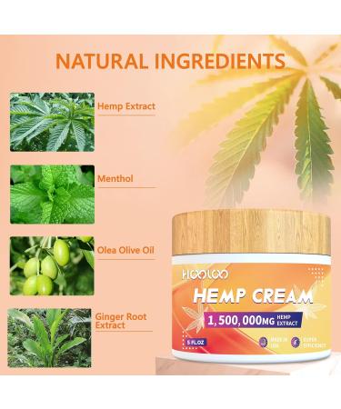 Premium Hemp Cream for Pain Relief - 1 500 000mg Infusion with Menthol & Ginger | Soothes Muscles Joints Back & More | Made in USA - Buy Online on GoSupps.com