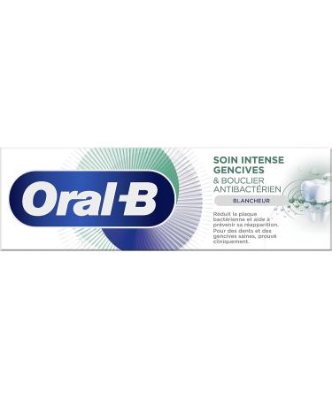 Oral-B Intense Gum Care Toothpaste and Antibacterial Shield Reduces Plaque Whitening Pack 12x75ml - Buy Online on GoSupps.com