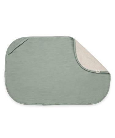 Hauck topper and towel for diaper pad breathable musselin and terry fabric washable at 60 C for young and girl suitable for Hauck Clean baby baby wrapping (sage)