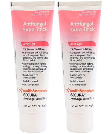 Secura Antifungal Extra Thick - 3.25 Ounce Tube - Pack of 2