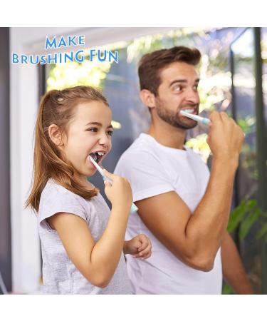 Sonic Electric Toothbrush for Adults - Rechargeable with Smart Timer, 3 Modes, 2 Brush Heads, IPX7 Waterproof - Blue - Buy Online on GoSupps.com