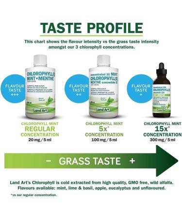 Liquid Chlorophyll Lime Basil 5X Concentrated 500ml Cold Extracted from Non-GMO Alfalfa - Detox - Alkaline - Natural Body Deodorant Antioxidant - Made in Canada - Buy Online on GoSupps.com