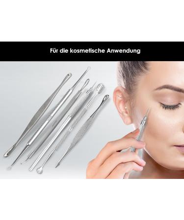 6-Piece Stainless Steel Comedone Squeezer Set - Blackhead Remover & Comedone Lifter - Buy Online on GoSupps.com