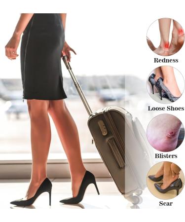 Sibba 4 Pairs High Heels Cushion Pads and Heel Grips for Shoes - Prevent Slipping and Blisters - Black - Buy Online on GoSupps.com