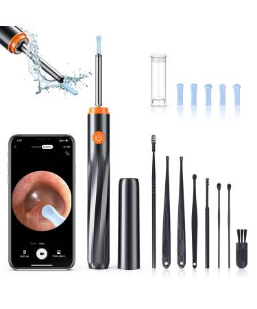 Ear Cleaner with Camera, Ear Wax Removal with 8 Pcs Ear Set, Ear Cleaning Kit with 6 Ear Spoon, Earwax Removal Tool with Light,Otoscope for iPad, iPhone, Android Phones