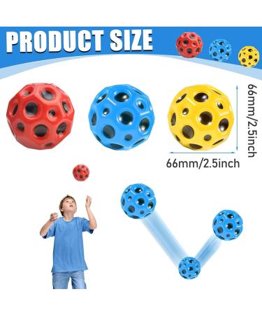 Buy 3 PCs Astro Jump Ball - Moon Ball Galaxy Ball for Kids | High Jumping Rubber Space Ball | Mini Bouncy Ball for Outdoor Fun - 66mm - Buy Online on GoSupps.com