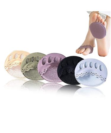 Cushioning Ice Silk High Heel Insoles Metatarsal Pads Ball of Foot Cushions for Women Honeycomb Fabric Forefoot