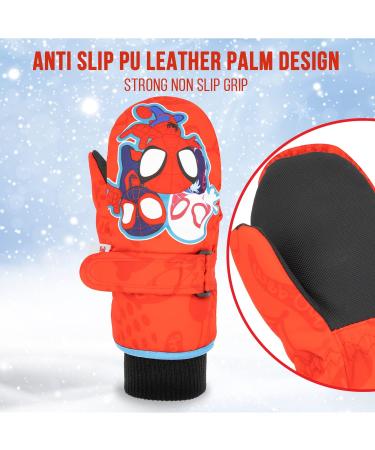 Spiderman Toddler Snow Gloves | 3M Thinsulate Waterproof Mittens for Kids 2-5 Years | Winter Gloves with Spidey and Friends - Buy Online on GoSupps.com