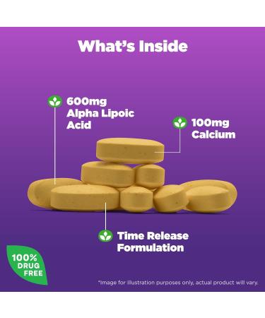 Natrol Alpha Lipoic Acid 600 mg - Dietary Supplement for General Wellness 45 Tablets | International Shipping Available - Buy Online on GoSupps.com