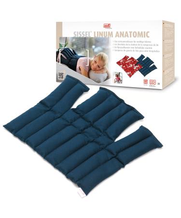 Sissel Linum Anatomic |Heat pillow with flaxsee fulfillment |Wet warmth & relaxation |Cotton |Ideal for muscle tension & gastrointestinal complaints |Colors: Blue/Blossom |Dimensions: 38 x 36cm