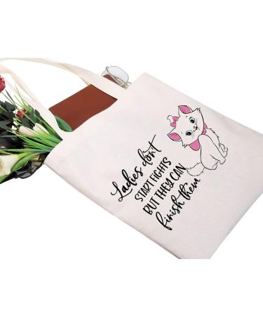 Bauna Aristocats Marie Quote Makeup Bag - 'Don't Start Fights But Can Finish Them' - Perfect Best Friend Gift for Women - Buy Online on GoSupps.com