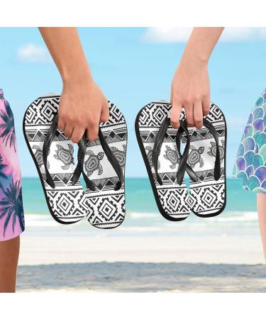 Buy Mnsruu Sea Turtles Striped Flip Flops | XS for Men & Women | Perfect for Home Hotel Spa & Travel - International Shipping - Buy Online on GoSupps.com