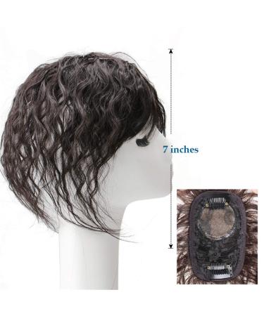 Silk Base Curly Toupee for Thinning Hair - 7 Dark Brown | High-Quality Hairpiece for Natural Look - Buy Online on GoSupps.com